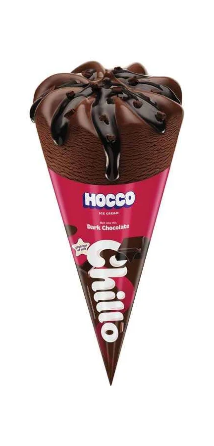 Hocco Chillo Dark Chocolate Ice Cream Cone